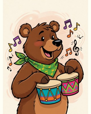 Bongo Bear cartoon portrait