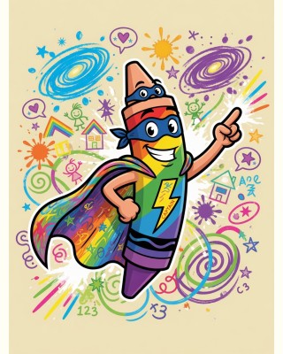 Captain Crayon cartoon portrait