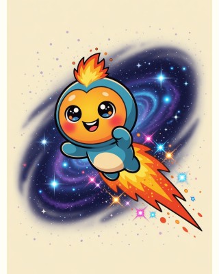 Coco Comet cartoon portrait