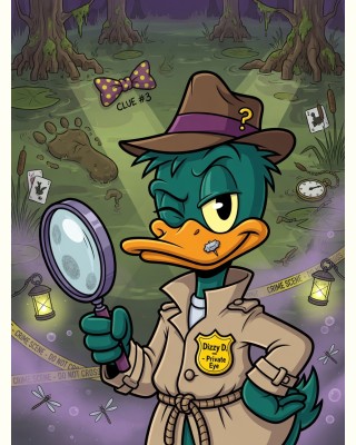 Dizzy Duckworth cartoon portrait