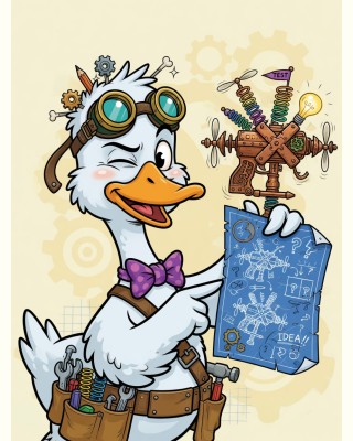 Gadget Goose cartoon portrait
