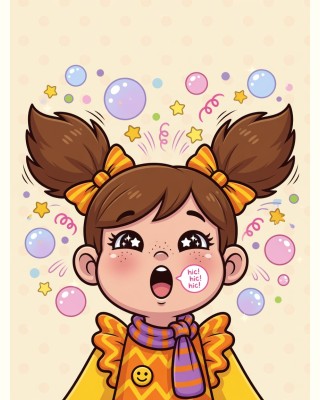 Hazel Hiccup cartoon portrait