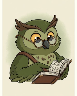 Olive Owlbert cartoon portrait