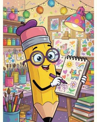 Orbit Otter cartoon portrait