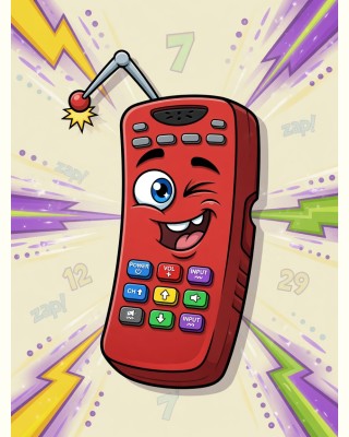 Ralphie Remote cartoon portrait