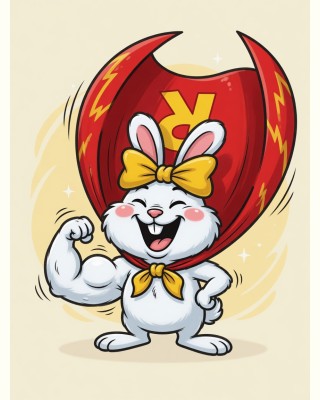 Rumble Rabbit cartoon portrait