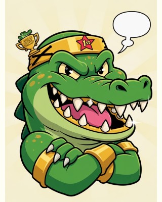 Snappy Snapjaw cartoon portrait