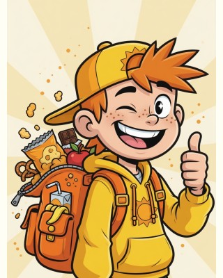 Sunny Sidekick cartoon portrait