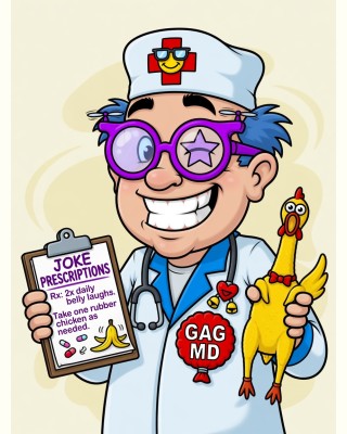 The Gag Doctor cartoon portrait
